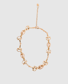Reco Gold necklace with crystals CL1183PPT
