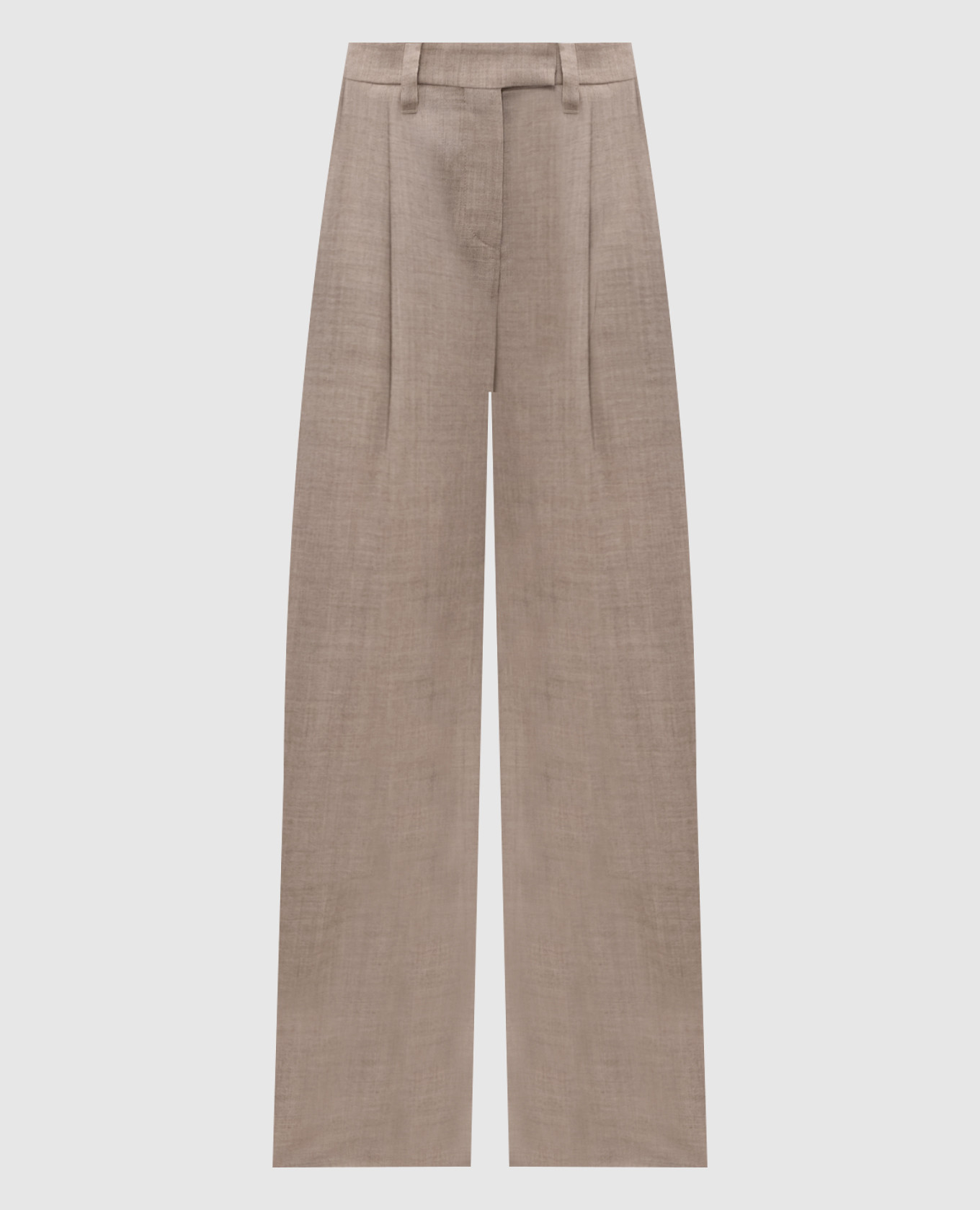 Beige wool pants