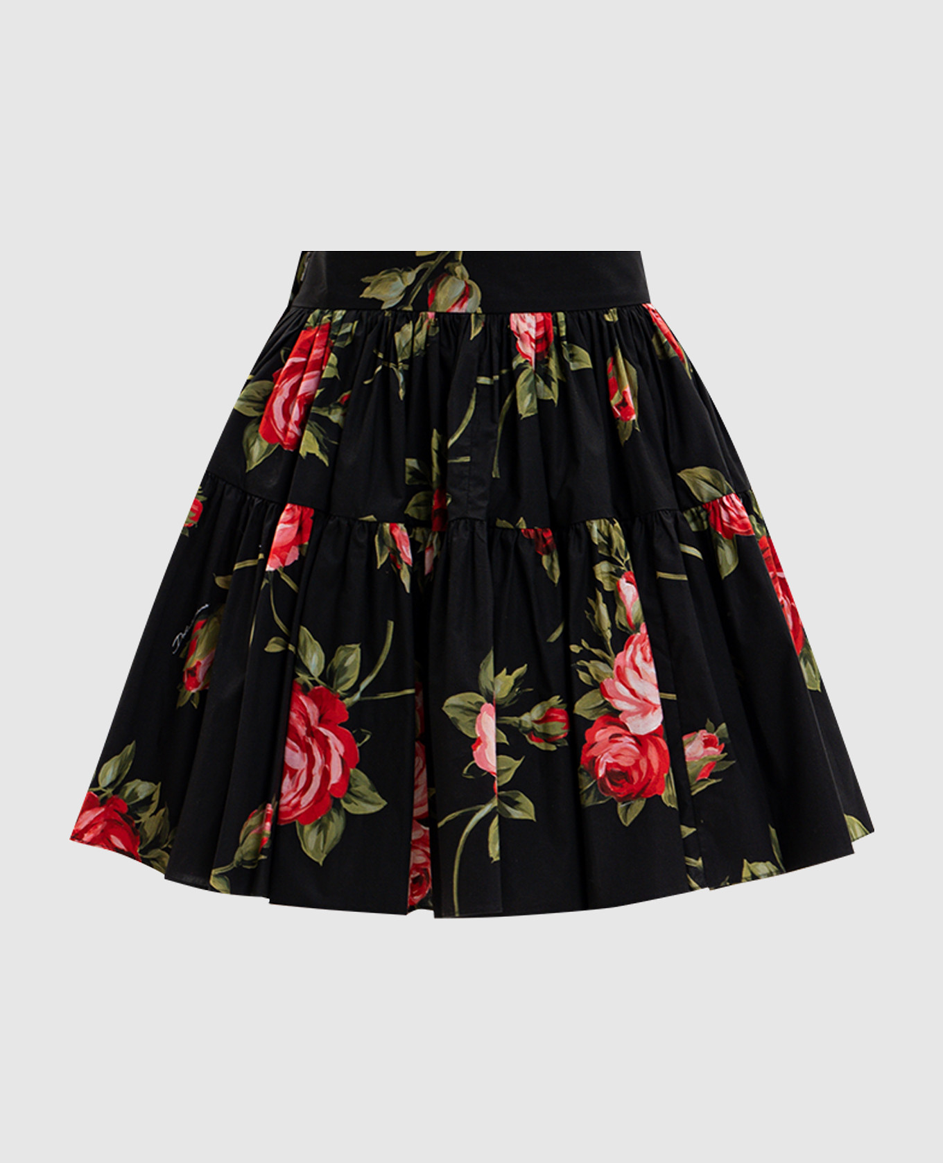 

Black floral print mini skirt Dolce&Gabbana