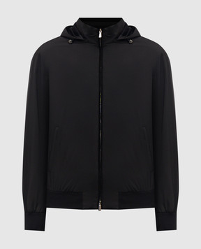 Enrico Mandelli Black jacket with hood 3T515A519V