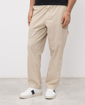Iceberg Beige cargo pants with logo embroidery B1200032