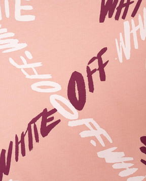 Off-White Children's pink Arrow Writings T-shirt 44GAA001F26J00A