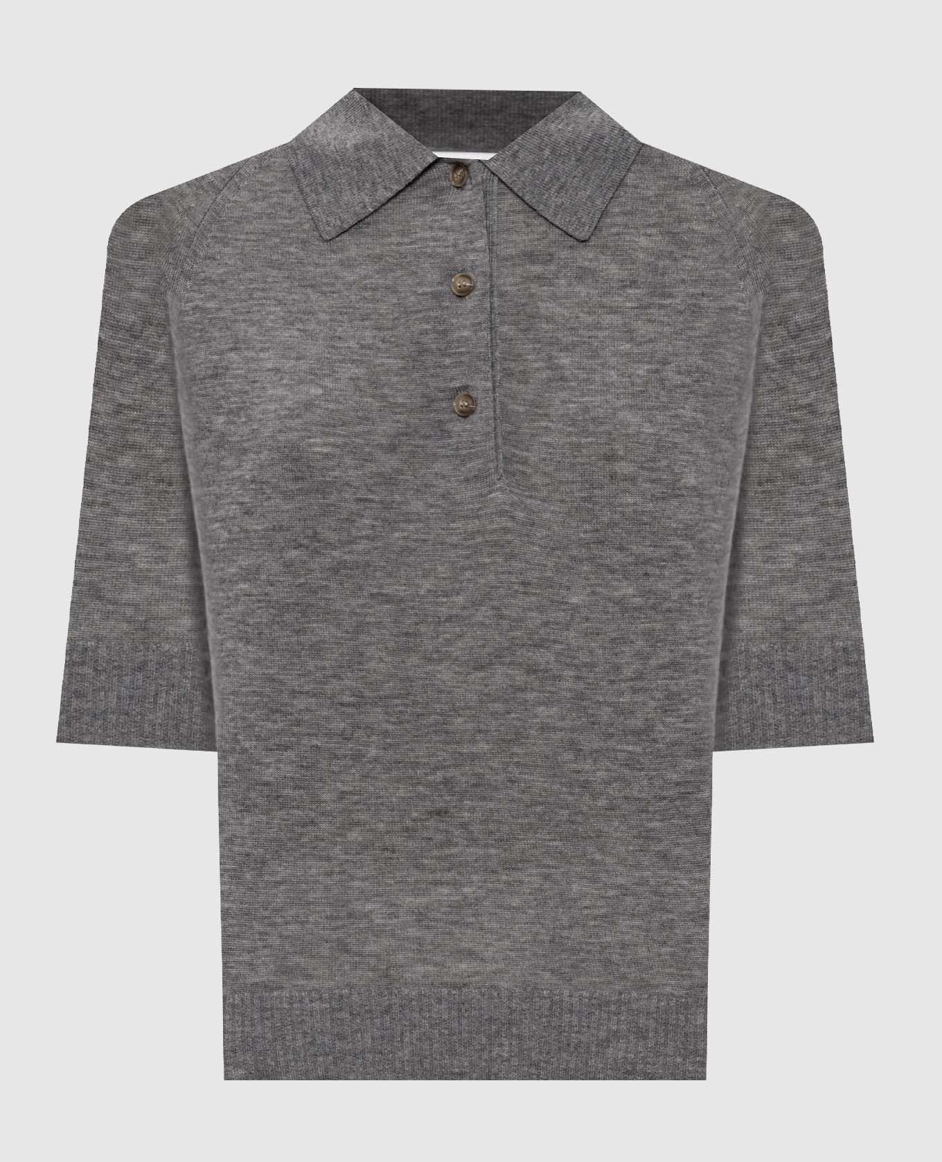 

Grey wool polo shirt with logo Victoria Beckham
