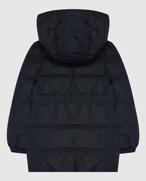 Dolce&Gabbana Children's blue down jacket with monogram patch L5JBS9G7Q2B812+