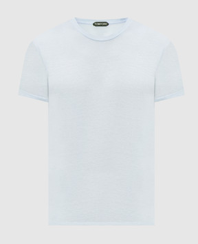 Tom Ford Blue silk t-shirt JCS026JMC084