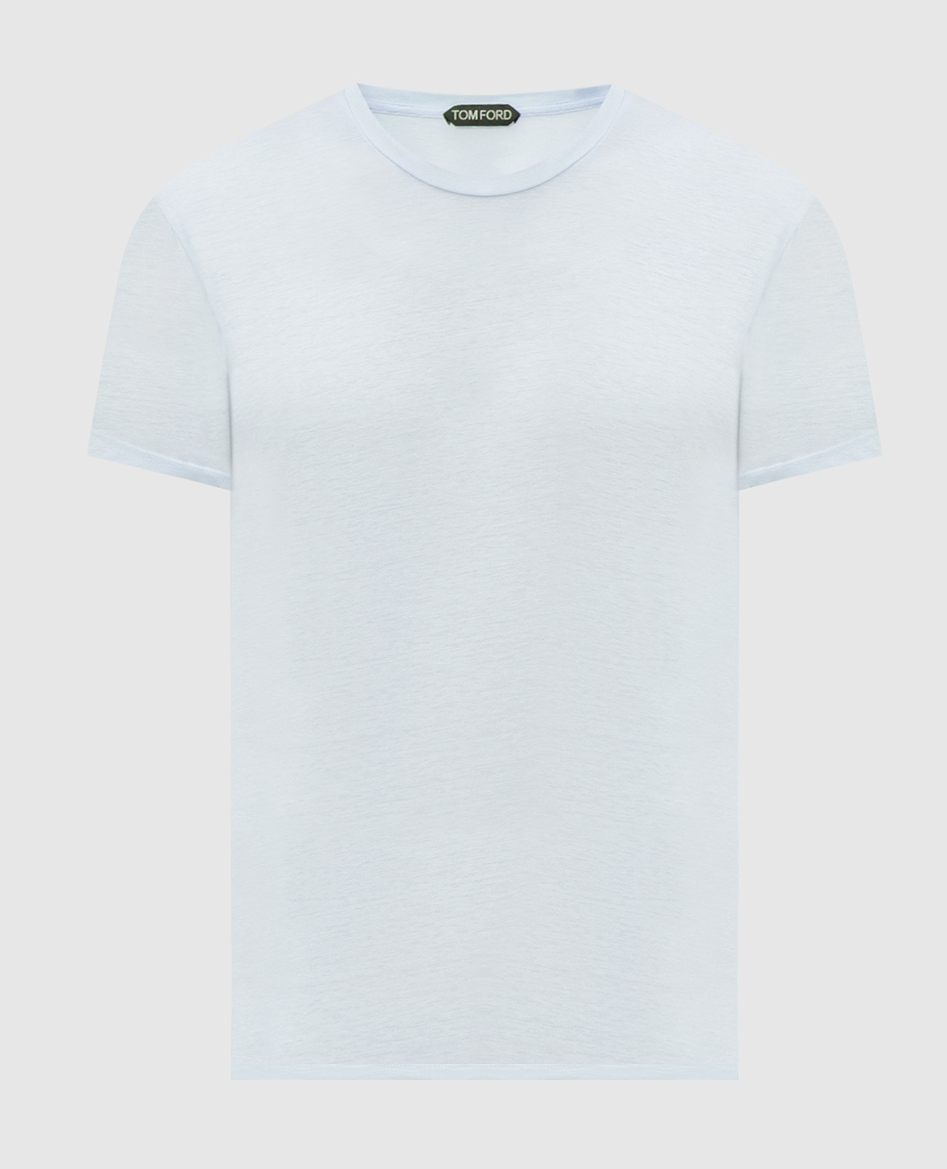 Blue silk t-shirt
