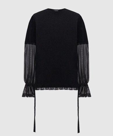 Maglia a maniche lunghe nera Loes