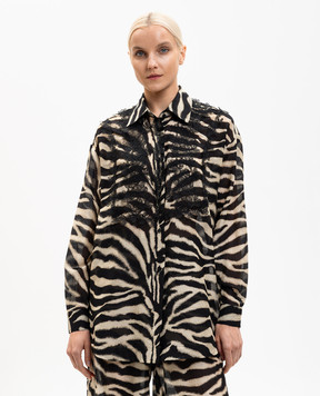 Ermanno Scervino Life Animal print silk blouse D484K701YAJI