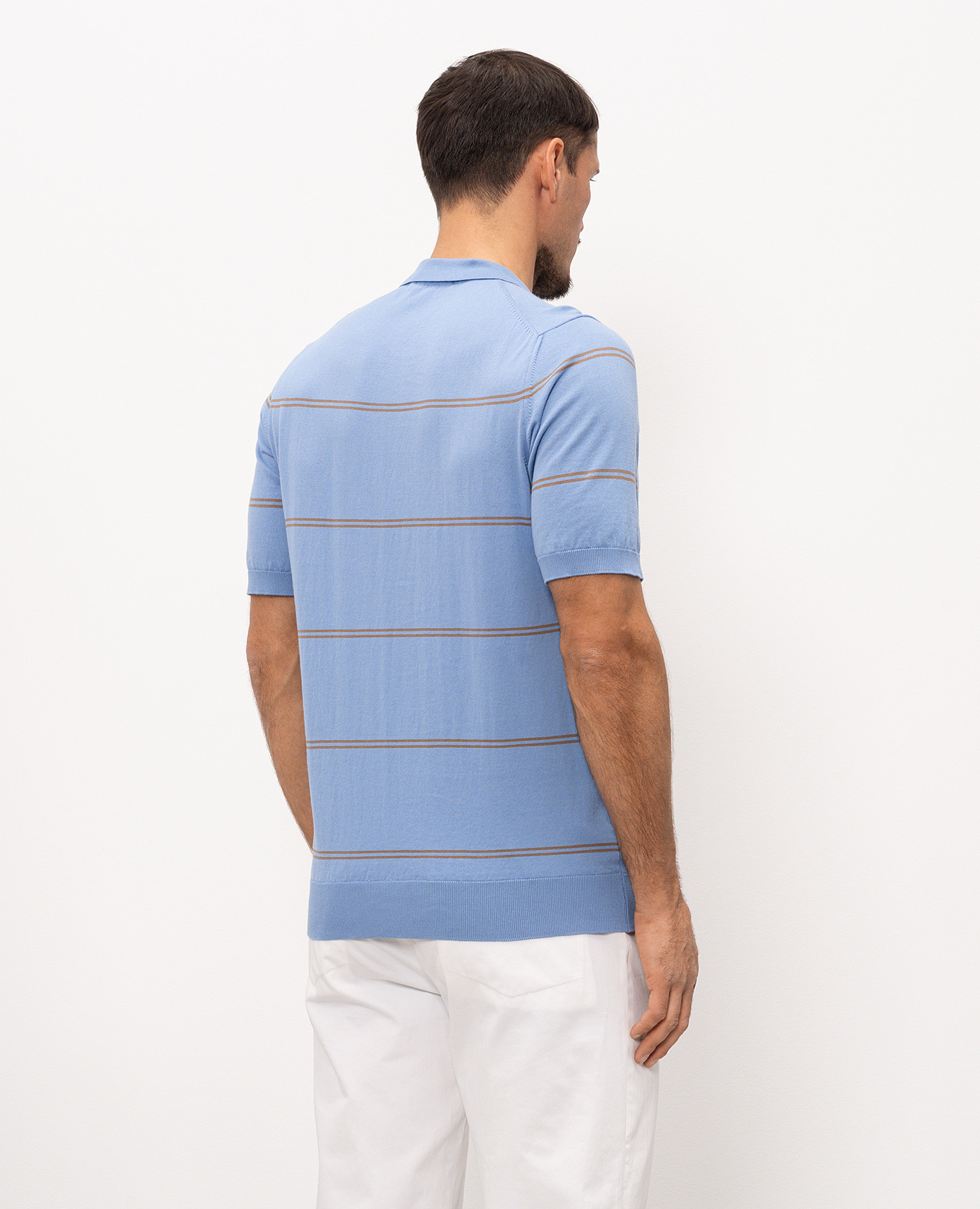 

Blue striped polo shirt Cashmere&Whiskey, Light blue