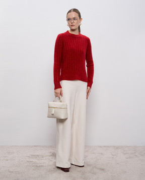 Allude Red cashmere and silk sweater 25578000
