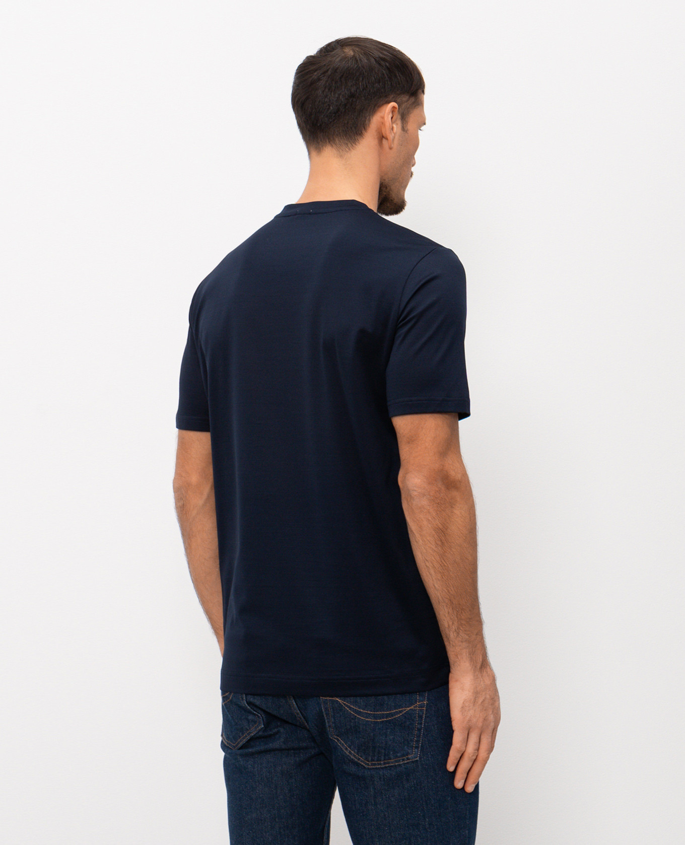 

Blue t-shirt with logo patch CAPOBIANCO