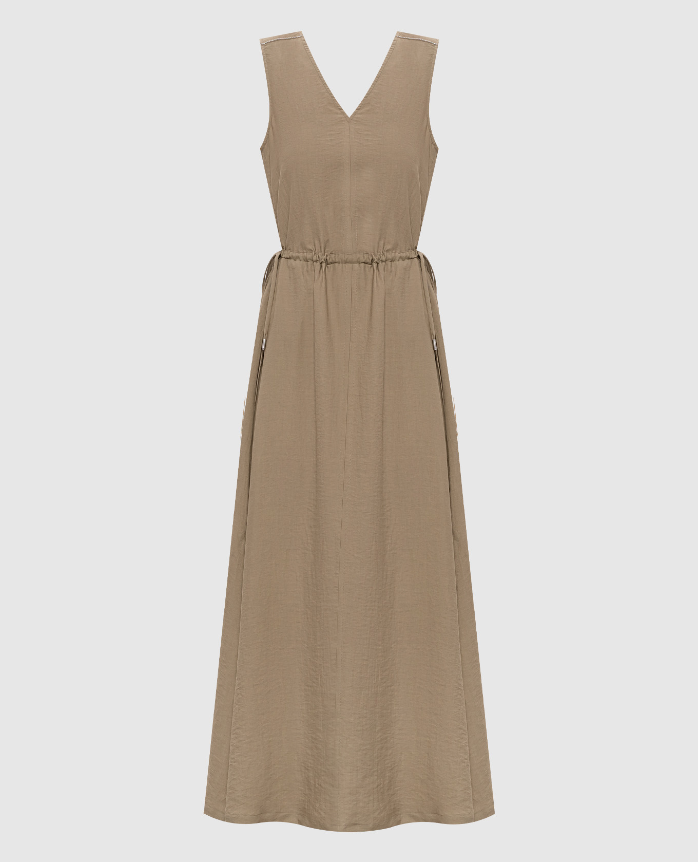 

Khaki dress with monil chain Peserico