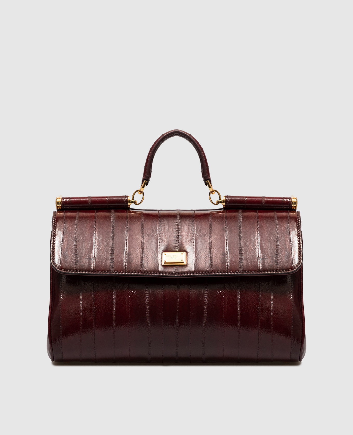 Burgundy leather bag My Sicily
