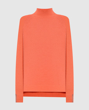 Peserico Pink wool, silk and cashmere sweater with monil chain S99143F07K09018
