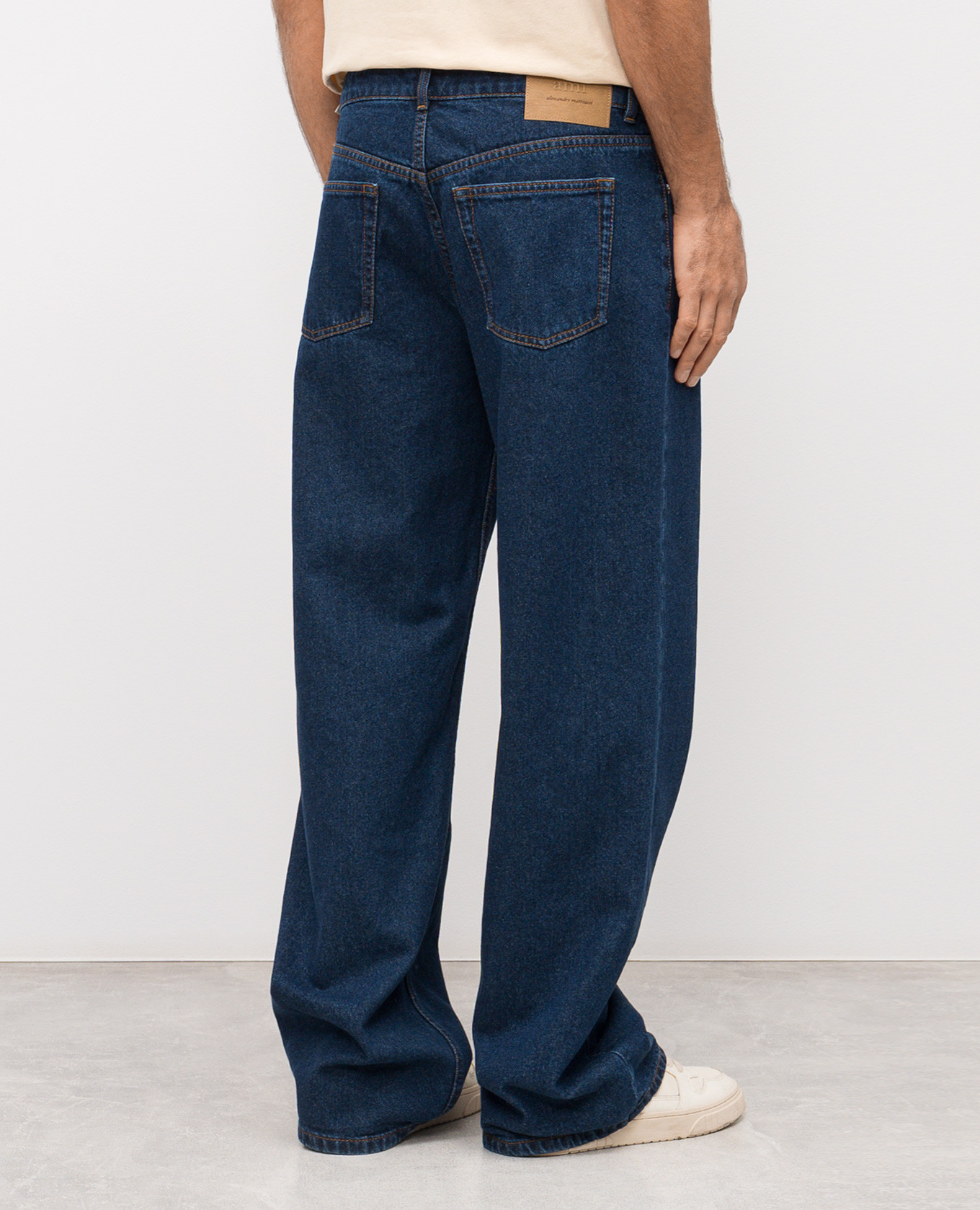 

Blue jeans with logo patch Ami Paris