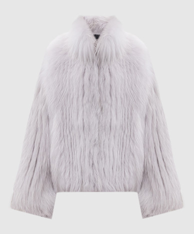 Grijze vossenbontjas