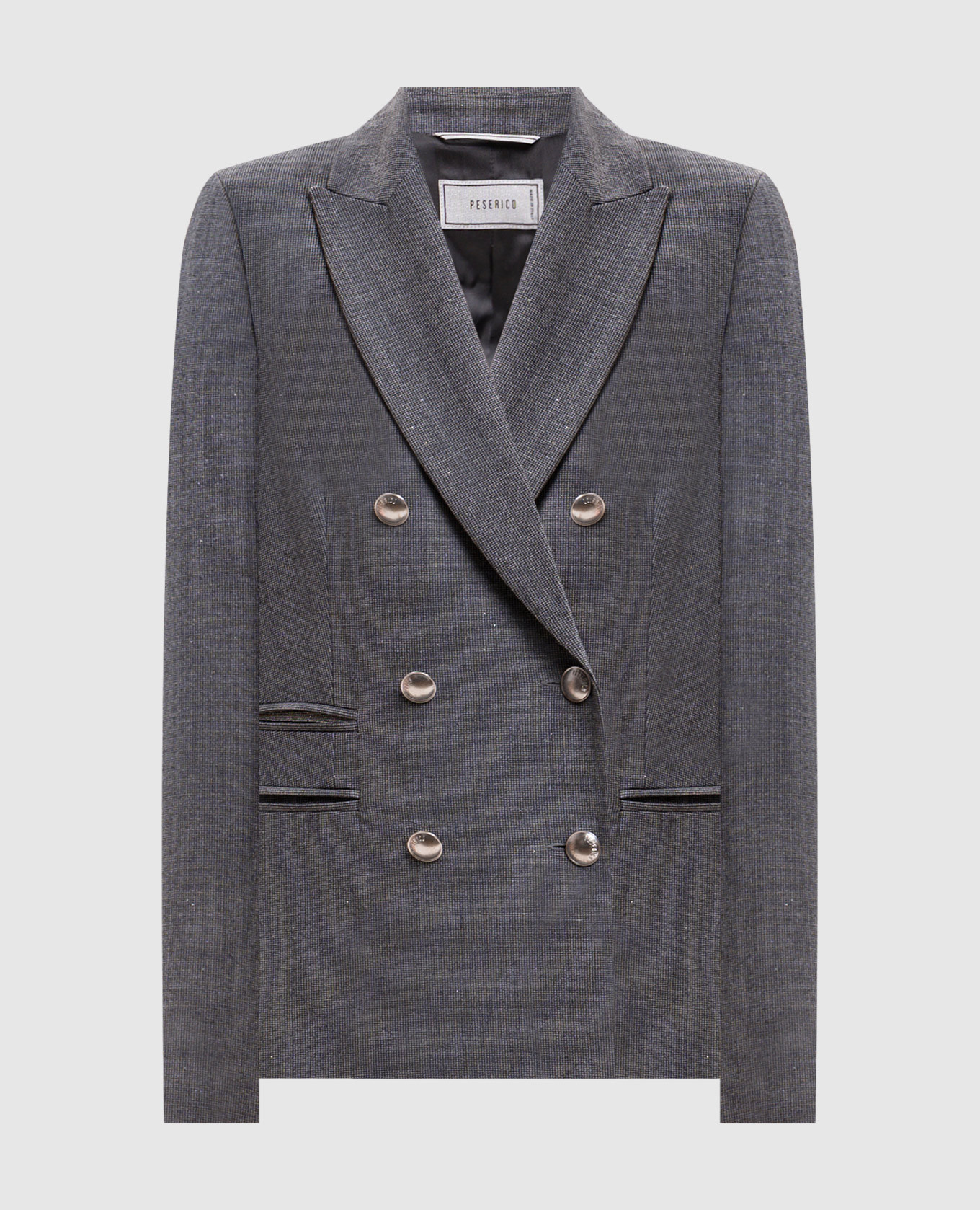 Veste grise croisée en laine