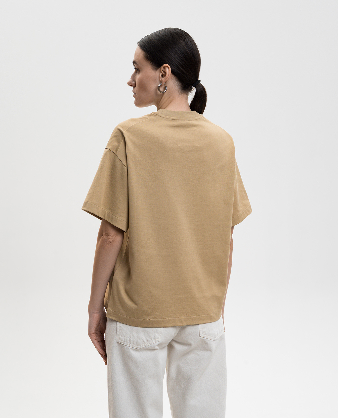 

Brown T-shirt with contrast logo print Jil Sander