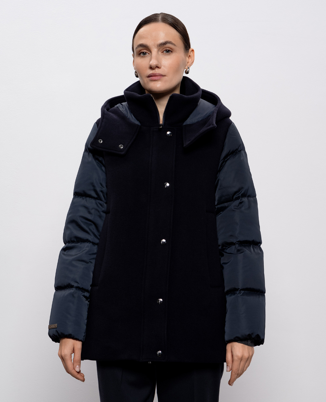 

Blue down jacket with wool Peserico