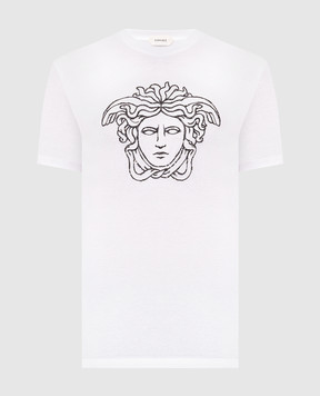 Versace White T-shirt with Medusa emblem 10264521A18452