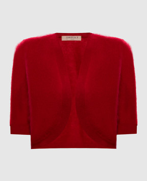 Twinset Red bolero made of wool, cashmere and silk 262TT3022