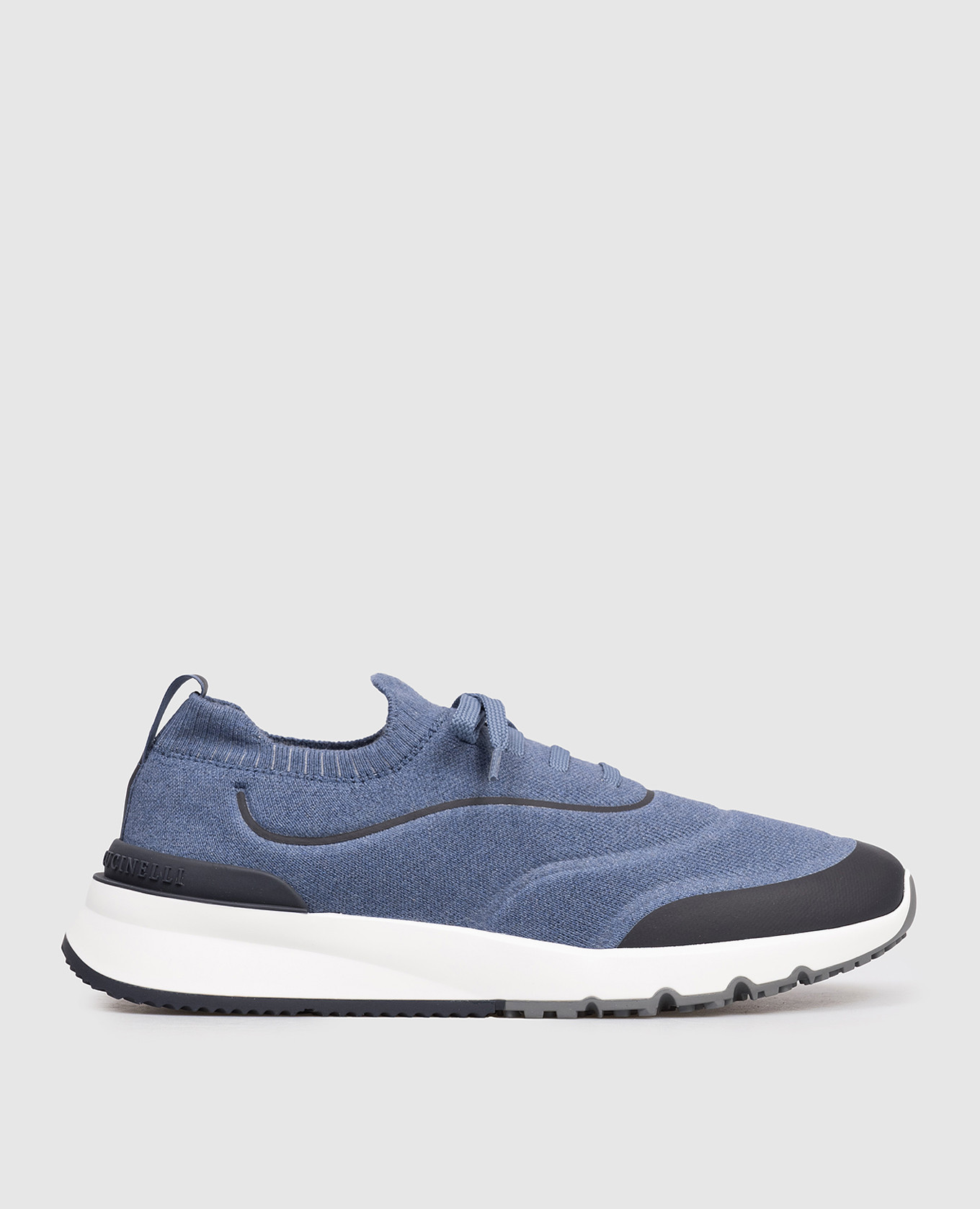 Blue sneakers with logo