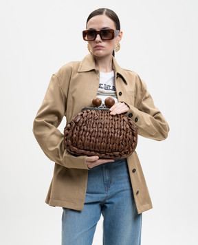 Max Mara Weekend Brown leather bag Pasticcino WKALIBERO