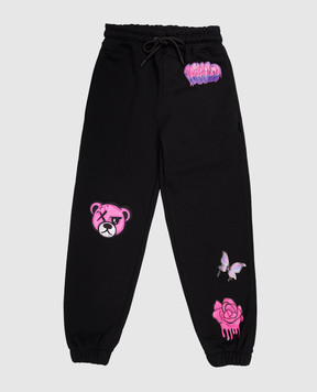 Sprayground Children's black Graffiti joggers SPY1450EBLK