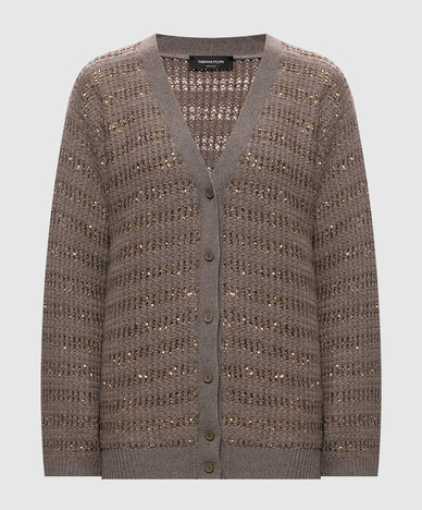 Gray cardigan with wool