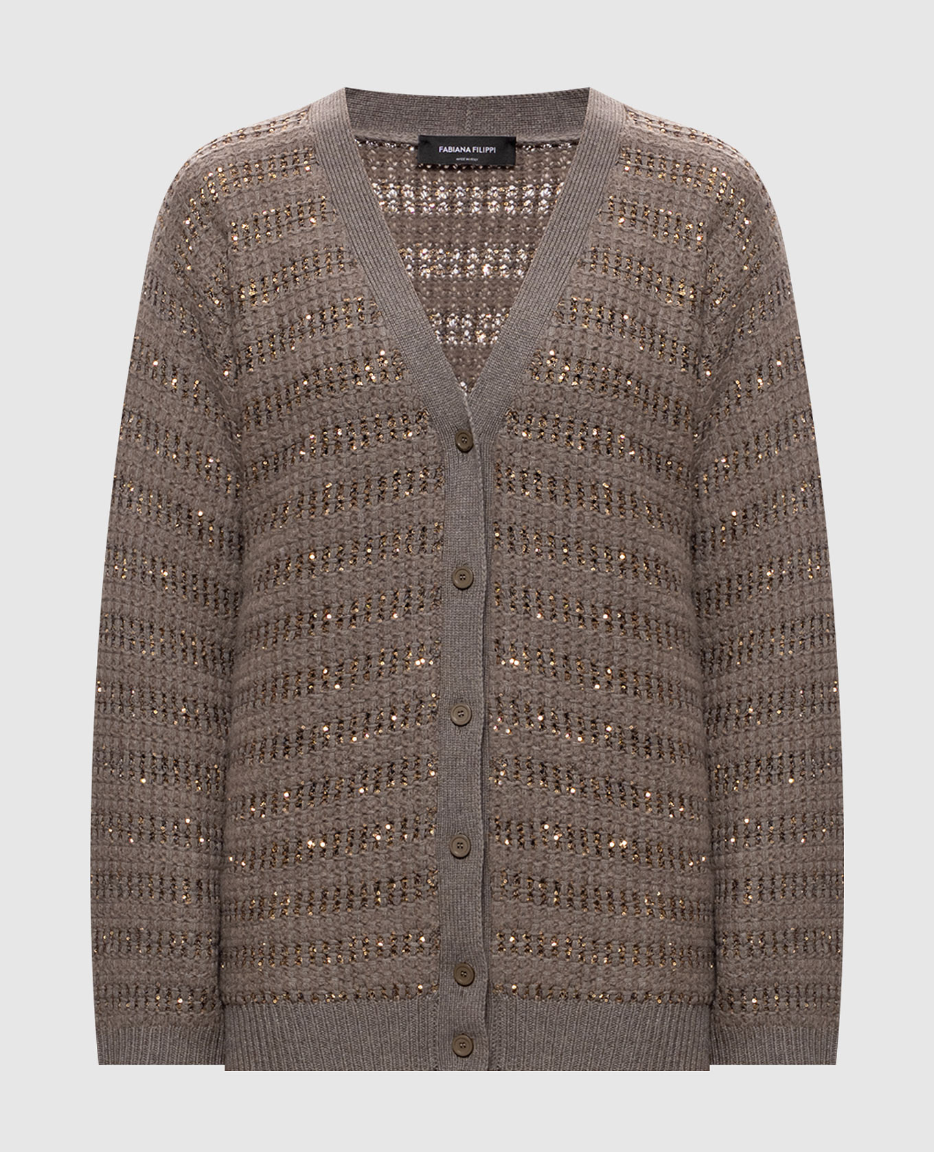 Gray cardigan with wool Fabiana Filippi