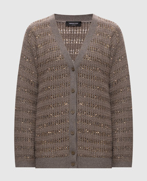 Fabiana Filippi Gray cardigan with wool MAD226F453M420