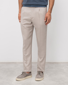 Enrico Mandelli Beige cashmere pants GYM02B5607
