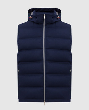 Brunello Cucinelli Blue wool down vest MQ4631608