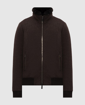 MooRER BELLATI brown down jacket made of wool and cashmere BELLATILE