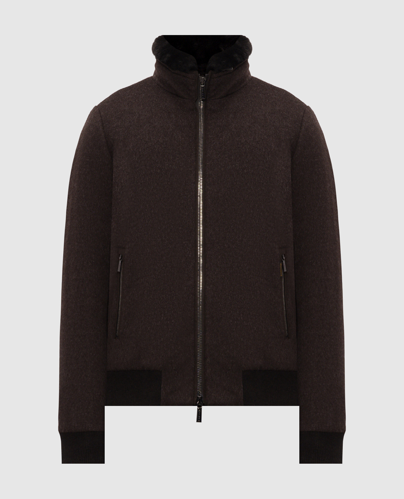 BELLATI brown down jacket made of wool and cashmere