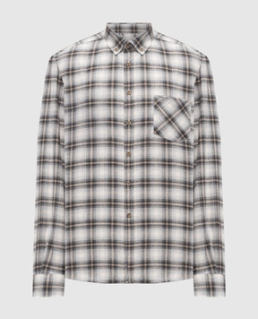 Florentino Gray checkered shirt 225720522854