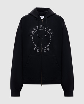 Vetements Black sports jacket with print MH27ZU190Bw
