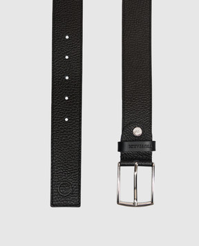Trussardi Black leather belt with embossed logo B349B000042NMEL01L61