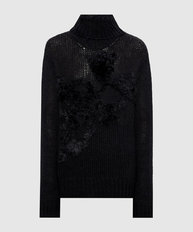 Fransina black alpaca sweater