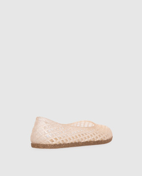 Colors of California Beige Jelly ballet flats with glitter HCCARMEL01