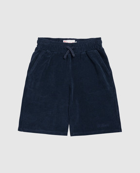 MC2 SAINT BARTH Randle Sponge Kids Blue Terry Shorts RANL00800145L