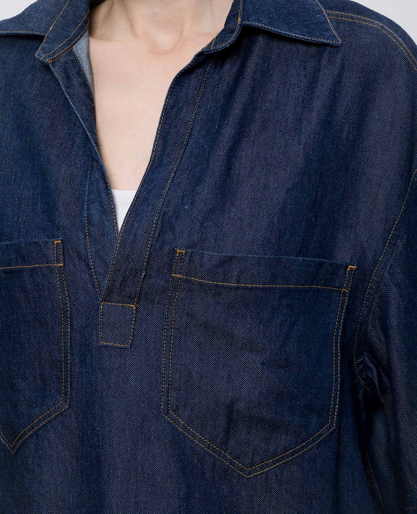 

Blue denim-effect top Dondup
