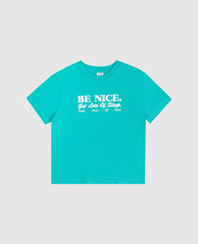 Sporty & Rich Children's green T-shirt Be Nice TO048712003GR02