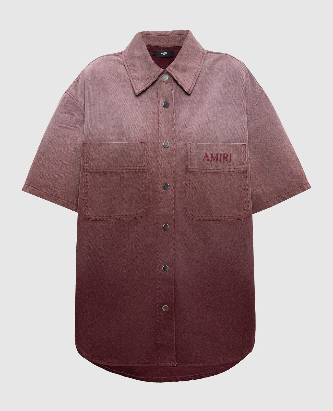 

Pink denim shirt with a degraded effect AMIRI