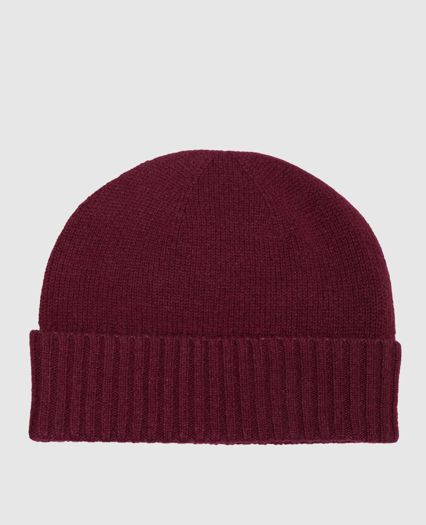 Burgundy cashmere hat with lapel