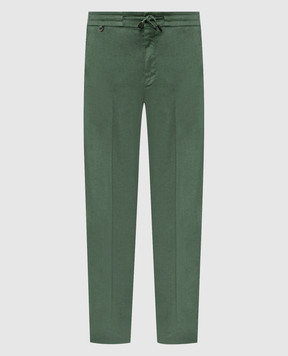 Stefano Ricci Green linen pants M1T610005BLCTL1U