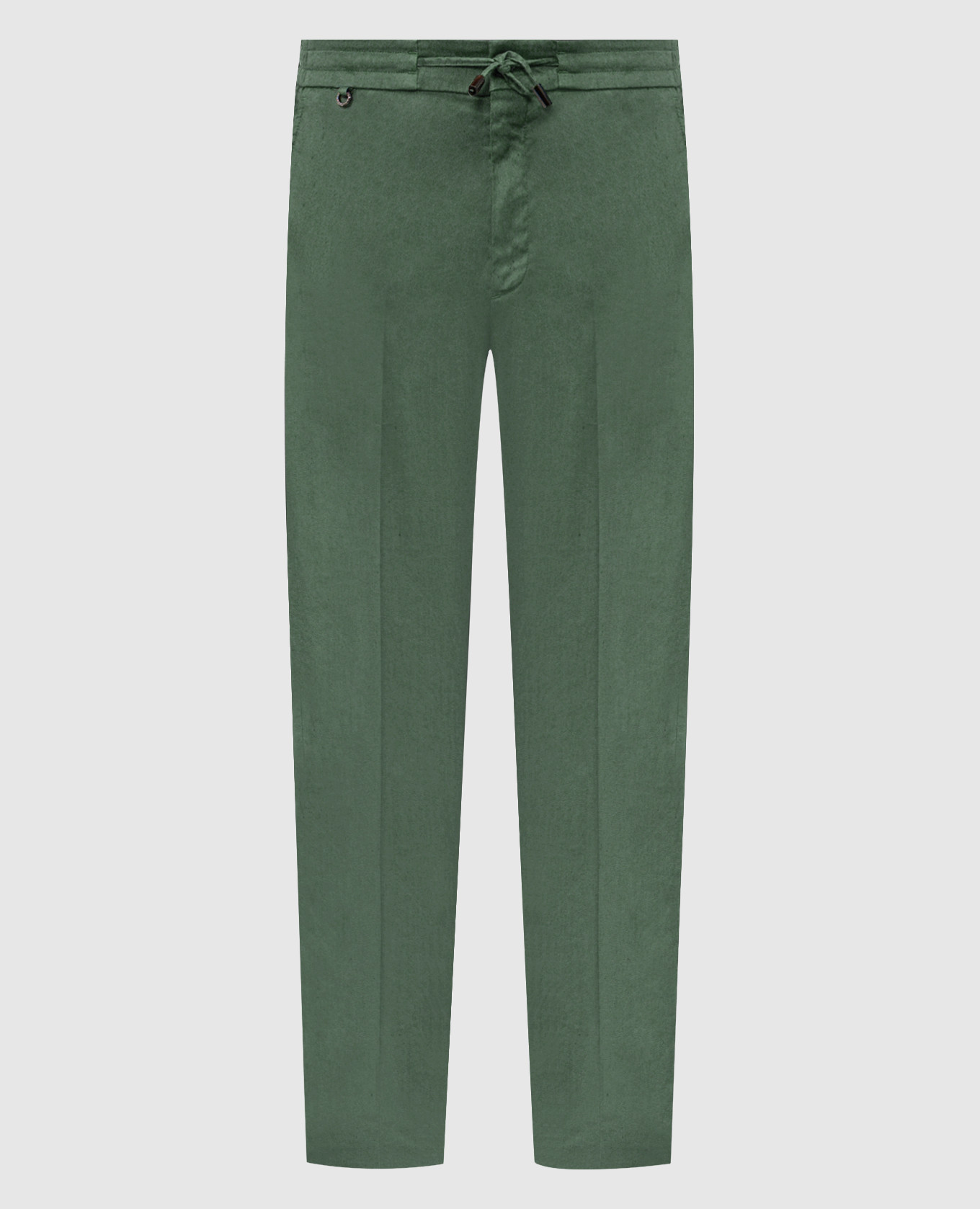 Green linen pants