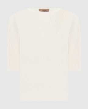 Twinset White ribbed top 261TP3402