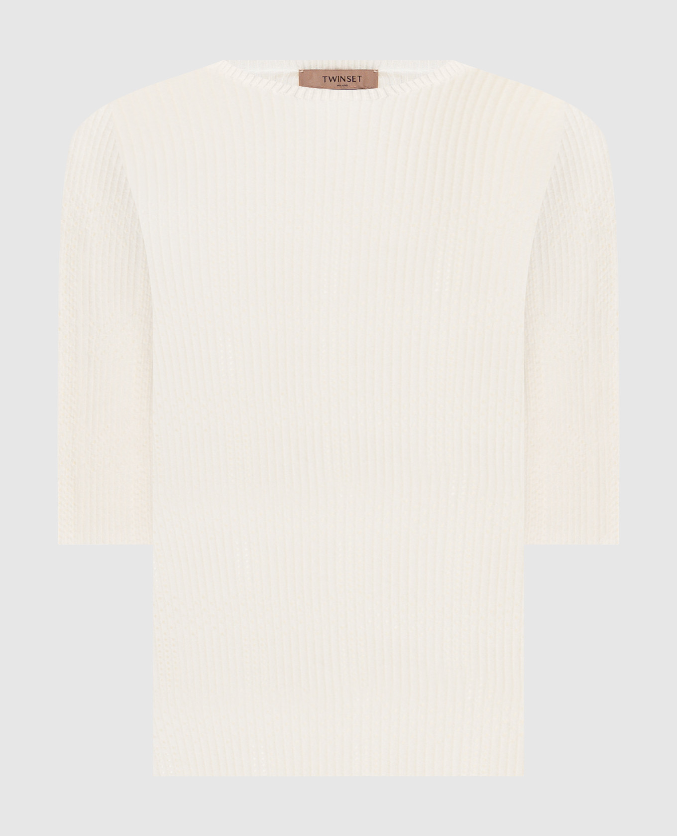 White ribbed top