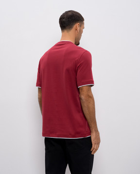 Brunello Cucinelli Burgundy layered T-shirt M0B137427